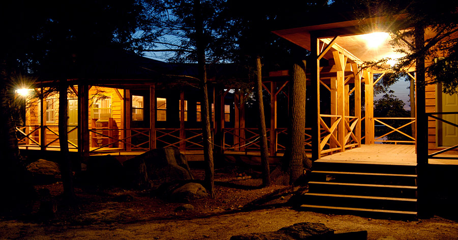 Kiwi Cabins at Night